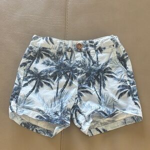 Kids Posh Peanut Palm Tree Print Shorts